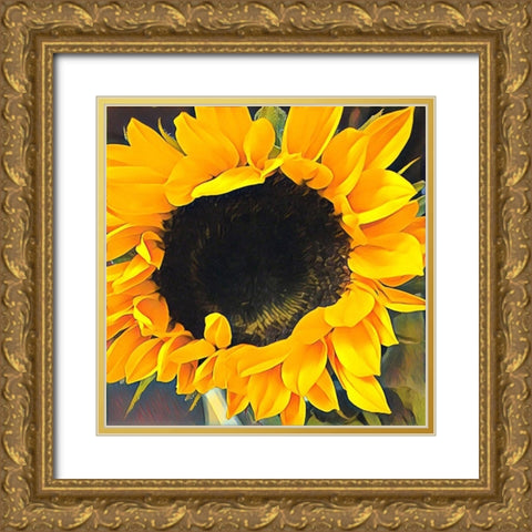 Sunshine  on my Mind Gold Ornate Wood Framed Art Print with Double Matting by Manelis, Jessica