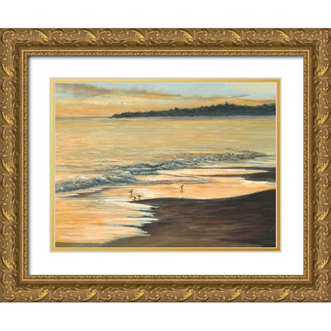 Coastline Gold Ornate Wood Framed Art Print with Double Matting by Mielko, Tom