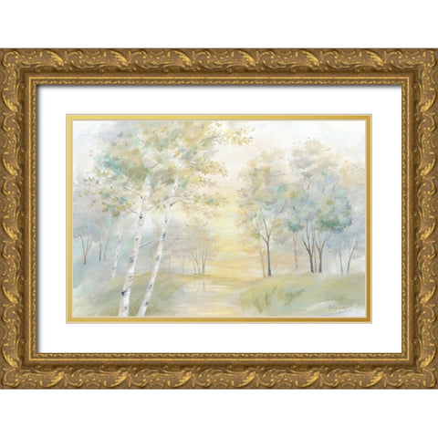 Sunny  Glow landscape Gold Ornate Wood Framed Art Print with Double Matting by Coulter, Cynthia