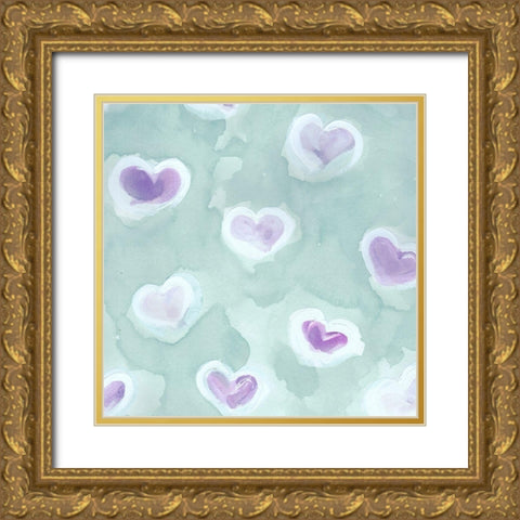 Be Mine Gold Ornate Wood Framed Art Print with Double Matting by Chapman, Marcy