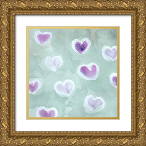 Luv  U Gold Ornate Wood Framed Art Print with Double Matting by Chapman, Marcy