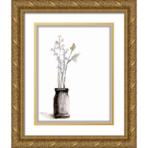 Little  Tablescape Piece Gold Ornate Wood Framed Art Print with Double Matting by Chapman, Marcy
