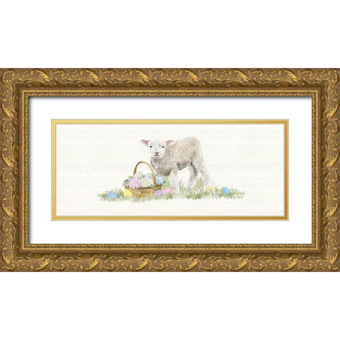 Farmhouse  Easter panel I Gold Ornate Wood Framed Art Print with Double Matting by Reed, Tara