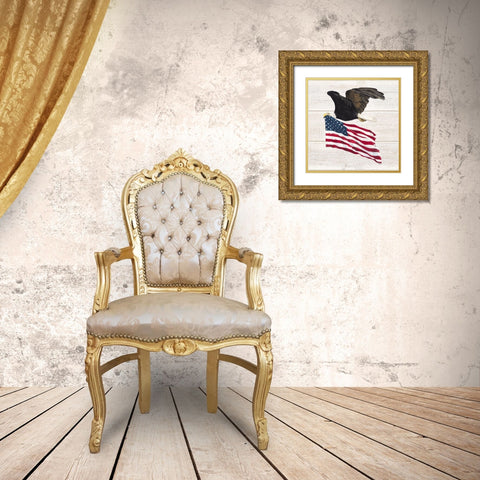 Let  Freedom Soar IV Gold Ornate Wood Framed Art Print with Double Matting by Reed, Tara