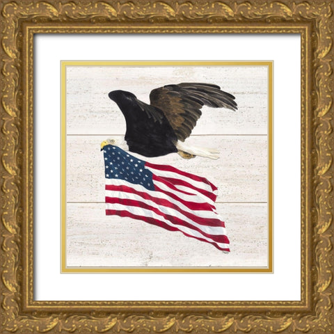Let  Freedom Soar IV Gold Ornate Wood Framed Art Print with Double Matting by Reed, Tara