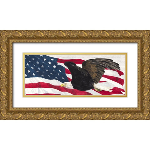 Let  Freedom Soar panel II Gold Ornate Wood Framed Art Print with Double Matting by Reed, Tara