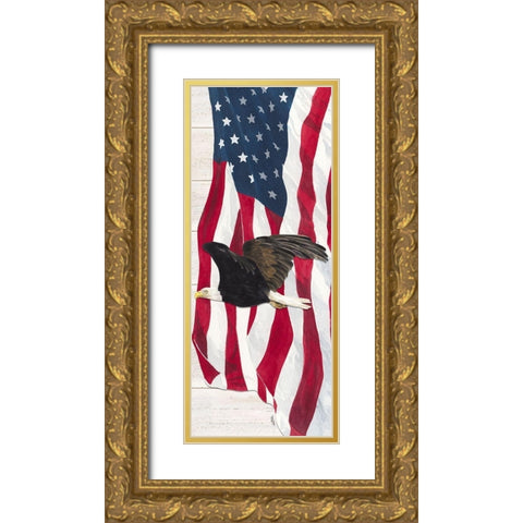 Let  Freedom Soar vertical I Gold Ornate Wood Framed Art Print with Double Matting by Reed, Tara