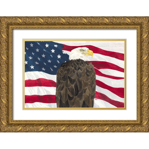 Let  Freedom Soar landscape Gold Ornate Wood Framed Art Print with Double Matting by Reed, Tara