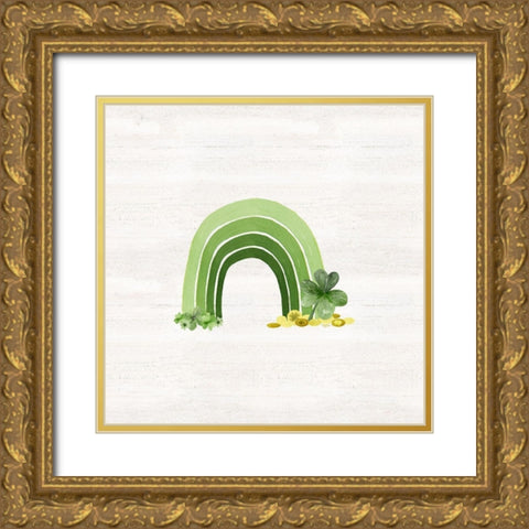 Shamrock  Rainbows II Gold Ornate Wood Framed Art Print with Double Matting by Reed, Tara