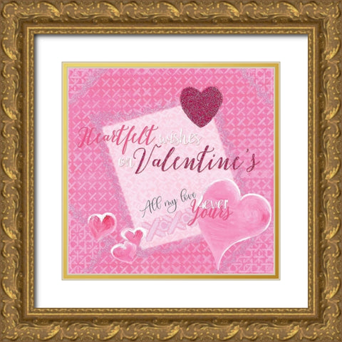 Heartfelt Wishes Gold Ornate Wood Framed Art Print with Double Matting by Lee C