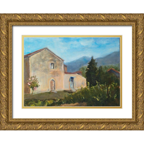 Italian Morning Gold Ornate Wood Framed Art Print with Double Matting by Marie, Susanne