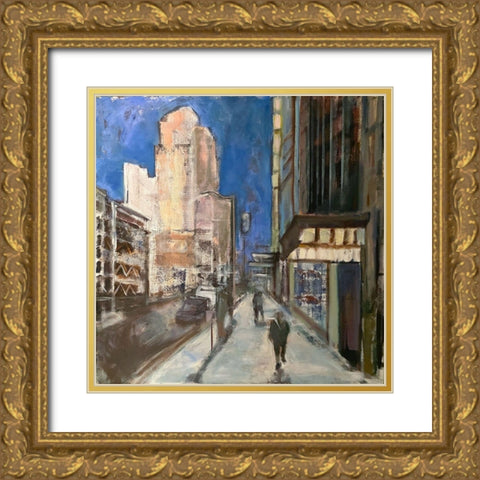 Solitary Walk Gold Ornate Wood Framed Art Print with Double Matting by Marie, Susanne