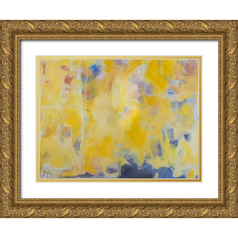 Soft Yellows Gold Ornate Wood Framed Art Print with Double Matting by Marie, Susanne