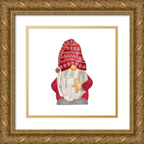 Nordic Gnomes II Gold Ornate Wood Framed Art Print with Double Matting by Reed, Tara