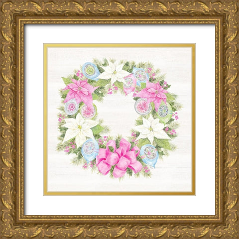 Vintage Christmas VII Gold Ornate Wood Framed Art Print with Double Matting by Reed, Tara