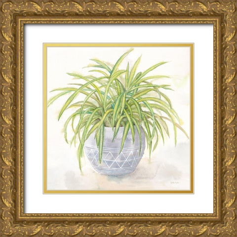 Houseplant II-Spider Plant Gold Ornate Wood Framed Art Print with Double Matting by Coulter, Cynthia