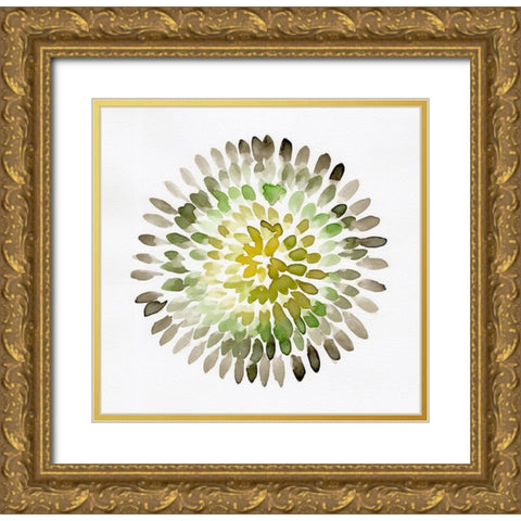 Burst Abstract I Gold Ornate Wood Framed Art Print with Double Matting by Chapman, Marcy