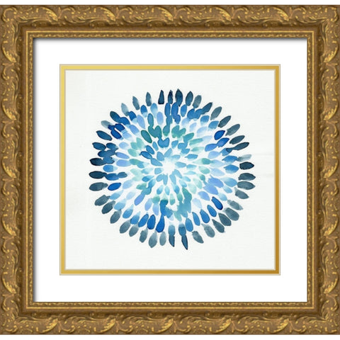Burst Abstract II Gold Ornate Wood Framed Art Print with Double Matting by Chapman, Marcy