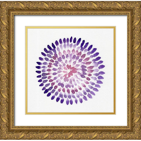 Burst Abstract IV Gold Ornate Wood Framed Art Print with Double Matting by Chapman, Marcy