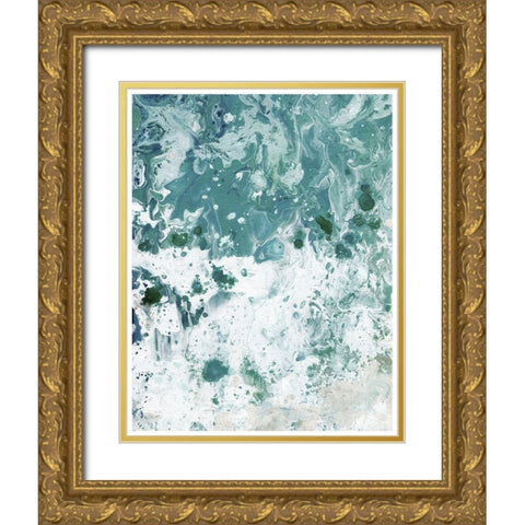 Ocean Tide abstract I Gold Ornate Wood Framed Art Print with Double Matting by Chapman, Marcy