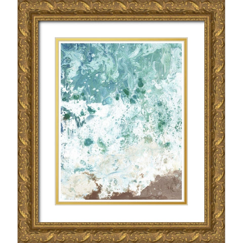 Ocean Tide abstract II Gold Ornate Wood Framed Art Print with Double Matting by Chapman, Marcy