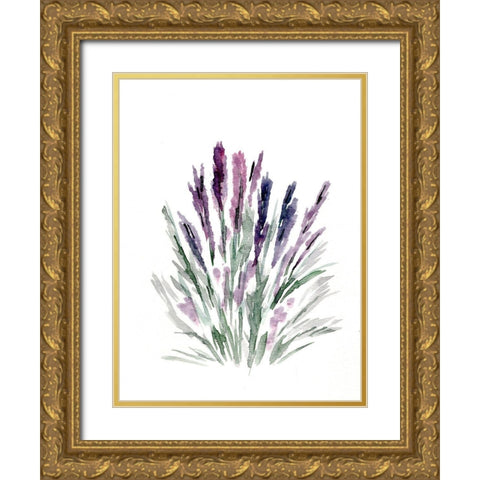 Lavender Gold Ornate Wood Framed Art Print with Double Matting by Chapman, Marcy