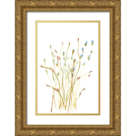 Little Paint Brushes Gold Ornate Wood Framed Art Print with Double Matting by Chapman, Marcy
