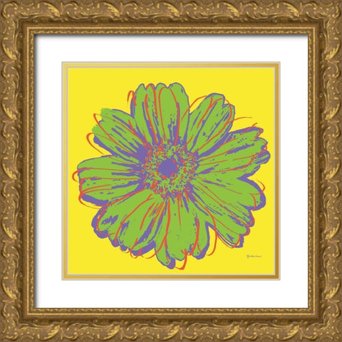 Flower Pop Art V Gold Ornate Wood Framed Art Print with Double Matting by Cusson, Marie Elaine