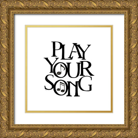 Moved by Music VIII-Your Song Gold Ornate Wood Framed Art Print with Double Matting by Reed, Tara