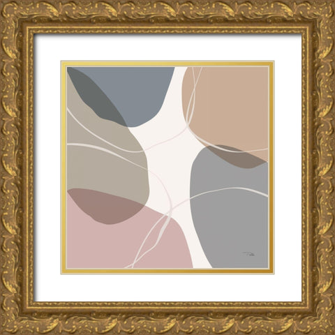 Down  to Earth dusty V Gold Ornate Wood Framed Art Print with Double Matting by PELA