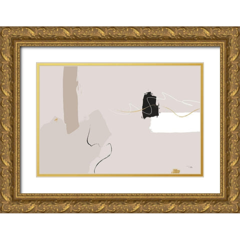Let  it Flow I Gold Ornate Wood Framed Art Print with Double Matting by PELA