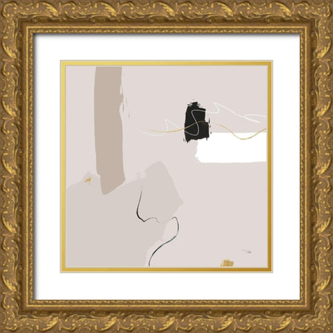 Let  it Flow II Gold Ornate Wood Framed Art Print with Double Matting by PELA