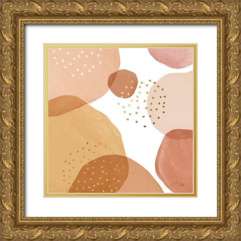 Pebbles  II Gold Ornate Wood Framed Art Print with Double Matting by PELA