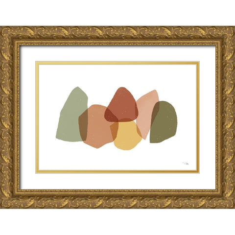Pieces  by Pieces I Gold Ornate Wood Framed Art Print with Double Matting by PELA