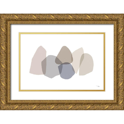 Pieces by Pieces Neutral I Gold Ornate Wood Framed Art Print with Double Matting by PELA