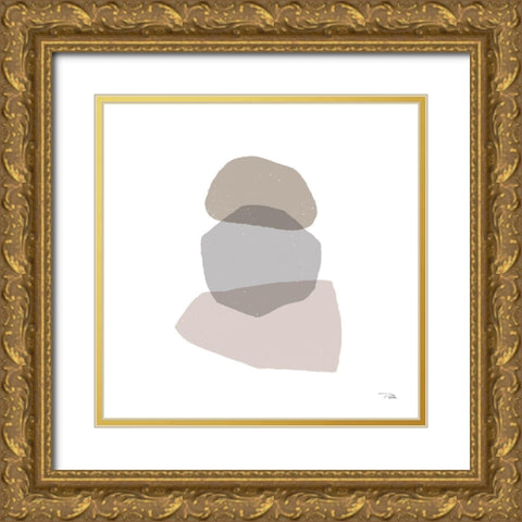 Pieces by Pieces Neutral II Gold Ornate Wood Framed Art Print with Double Matting by PELA