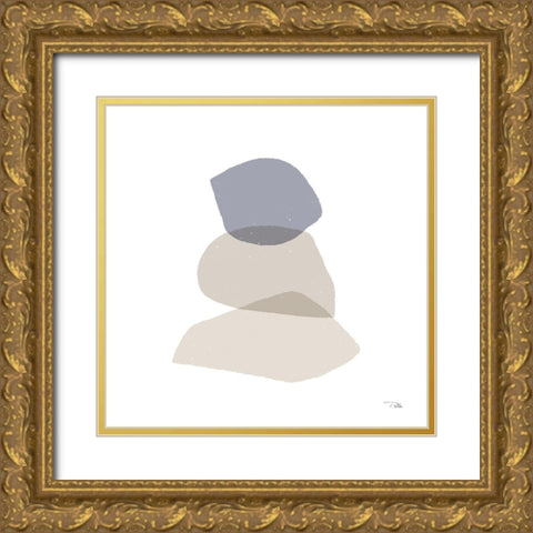 Pieces by Pieces Neutral III Gold Ornate Wood Framed Art Print with Double Matting by PELA