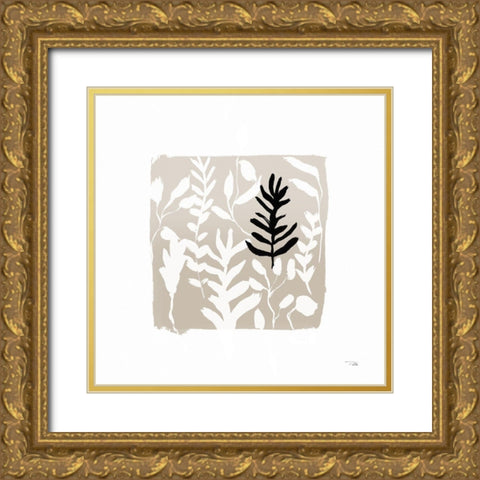 Garden  Window Gold Ornate Wood Framed Art Print with Double Matting by PELA