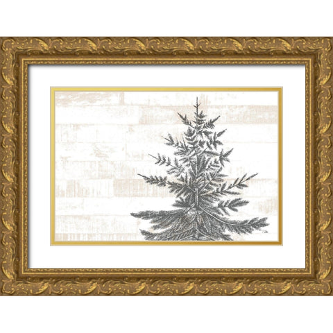 Lake  Resort Gold Ornate Wood Framed Art Print with Double Matting by PELA