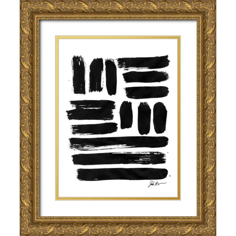 Small Squares II Gold Ornate Wood Framed Art Print with Double Matting by Augustine, Jodi