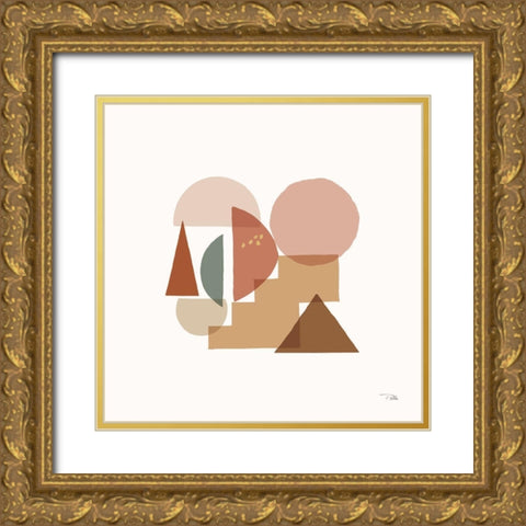 Geo Metrical II Gold Ornate Wood Framed Art Print with Double Matting by Pela