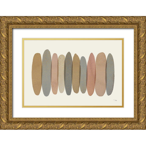 Pastel Path I Gold Ornate Wood Framed Art Print with Double Matting by Pela