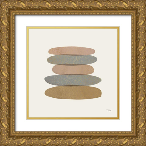 Pastel Path II Gold Ornate Wood Framed Art Print with Double Matting by Pela