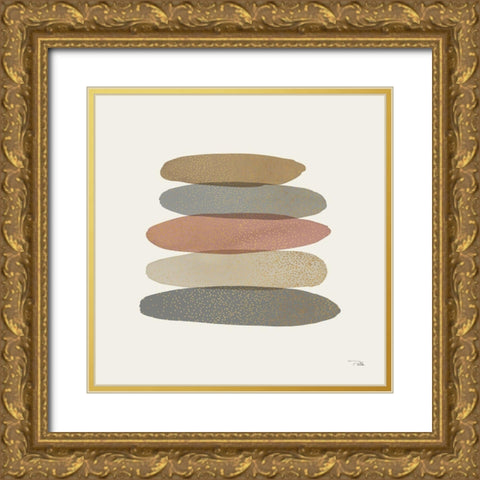 Pastel Path III Gold Ornate Wood Framed Art Print with Double Matting by Pela