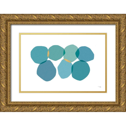 Side by Side I Gold Ornate Wood Framed Art Print with Double Matting by Pela