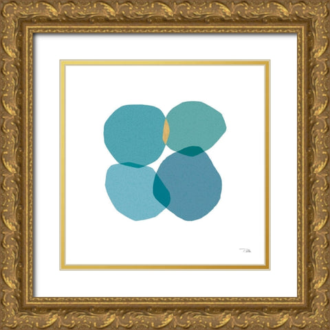 Side by Side II Gold Ornate Wood Framed Art Print with Double Matting by Pela