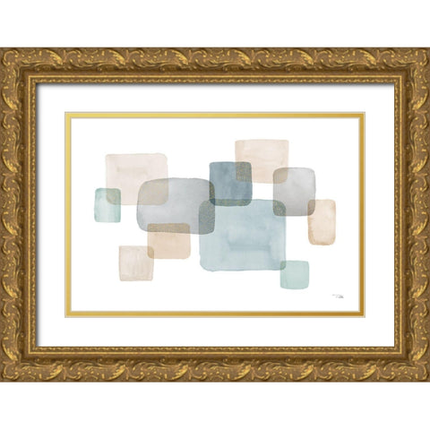 Transparence I Gold Ornate Wood Framed Art Print with Double Matting by Pela