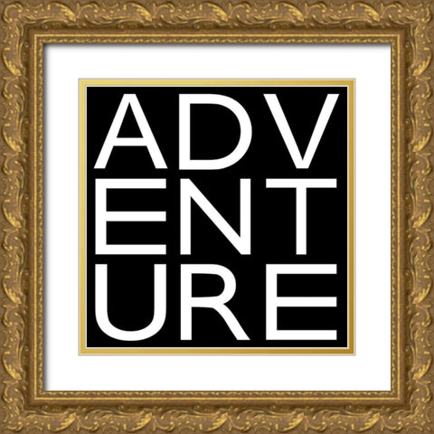 In Black And White II-Adventure Gold Ornate Wood Framed Art Print with Double Matting by JC Designs