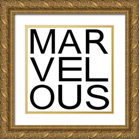 In Black And White III-Marvelous Gold Ornate Wood Framed Art Print with Double Matting by JC Designs