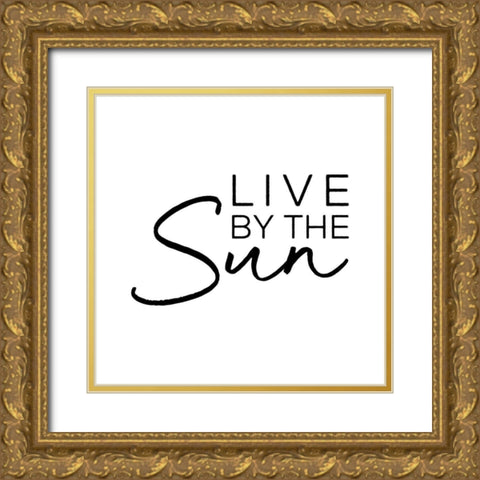 In Black And White Sentiment V-Sun Gold Ornate Wood Framed Art Print with Double Matting by JC Designs